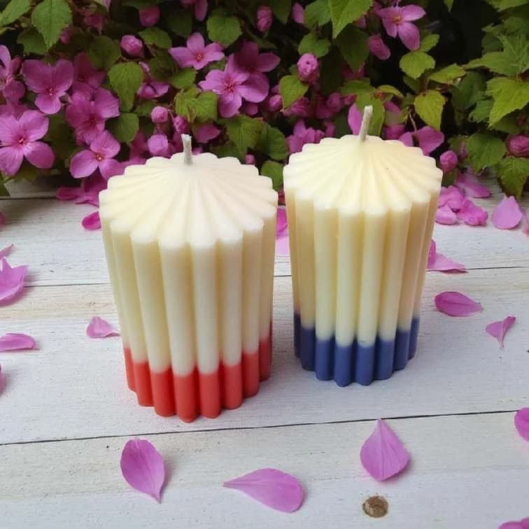 Scented Pillar Candle (Dark Rose & Lavender)